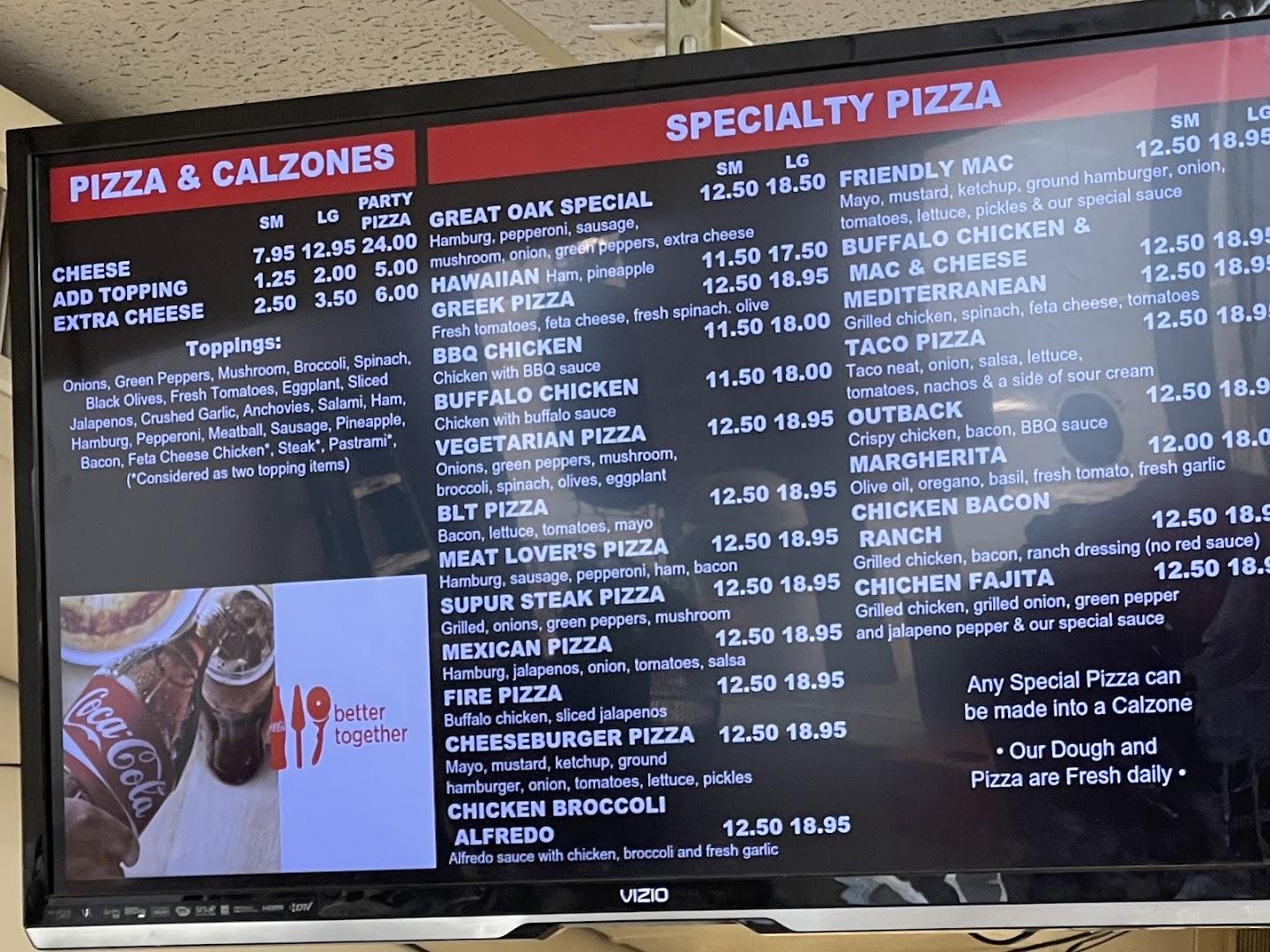 Great Oak Pizza Menu image 3